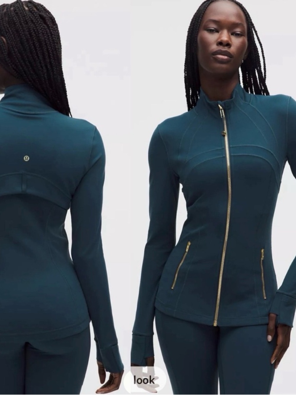 Lululemon NWT Define Jacket Full Zip Nulu Indochine Blue Gold Size 6